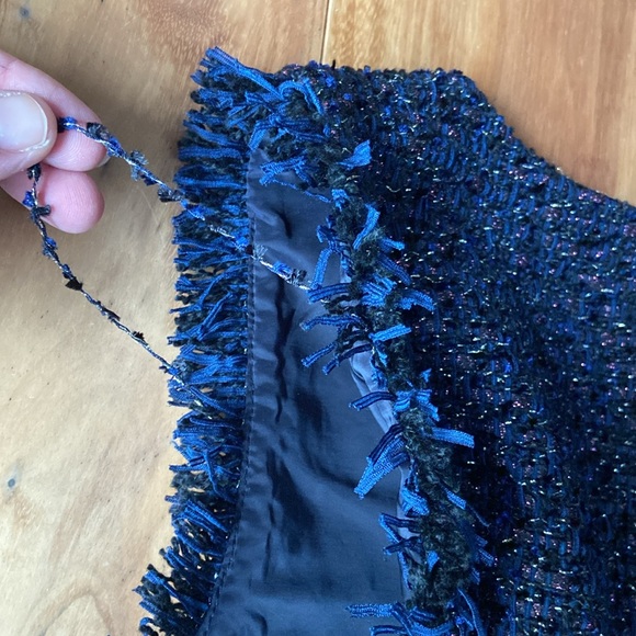 NWT J. Crew Sparkly Navy Tweed Shift Dress 10 - Picture 11 of 13